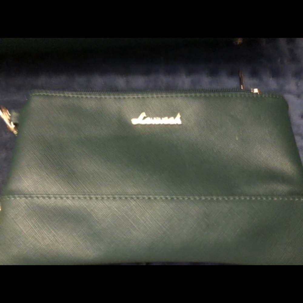 Forest Green Saffiano Crossbody Bag